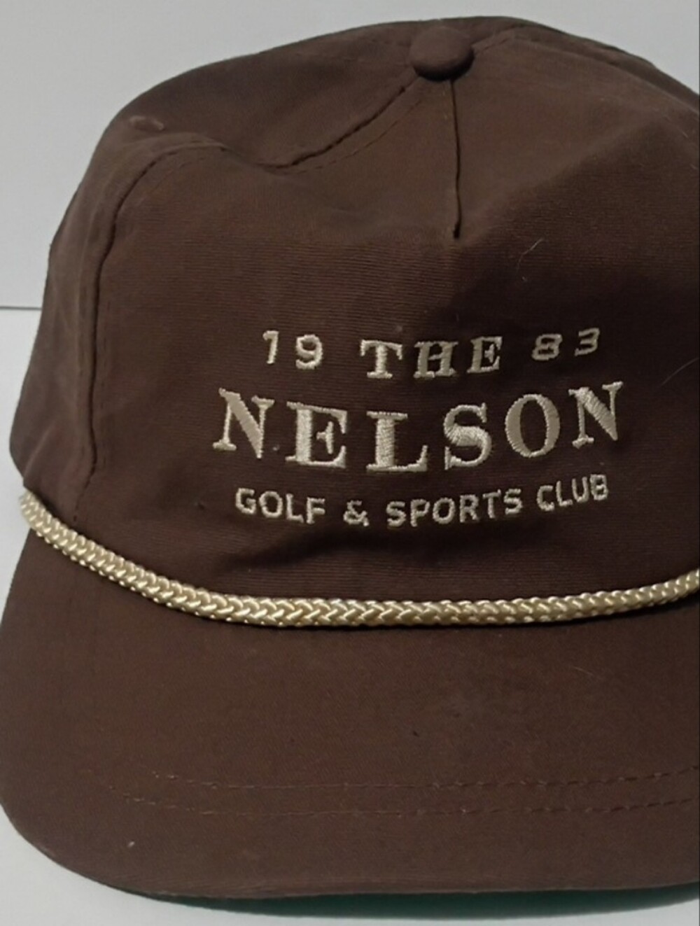 Nielson Golf & Sports Club Brown Cap with Gold Rope